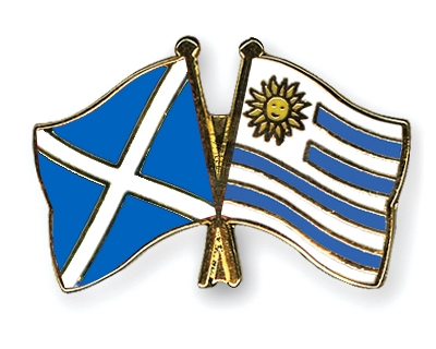 Fahnen Pins Schottland Uruguay