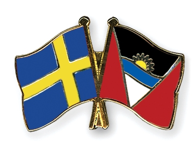 Fahnen Pins Schweden Antigua-und-Barbuda