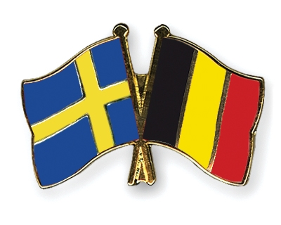 Fahnen Pins Schweden Belgien