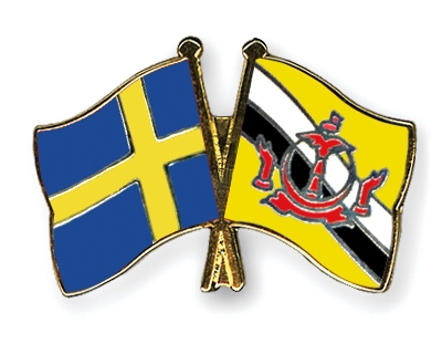 Fahnen Pins Schweden Brunei-Darussalam