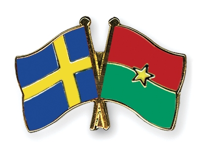 Fahnen Pins Schweden Burkina-Faso
