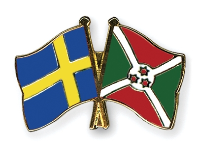 Fahnen Pins Schweden Burundi