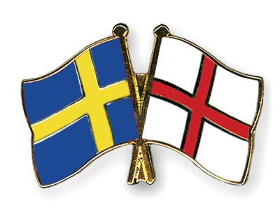 Fahnen Pins Schweden England