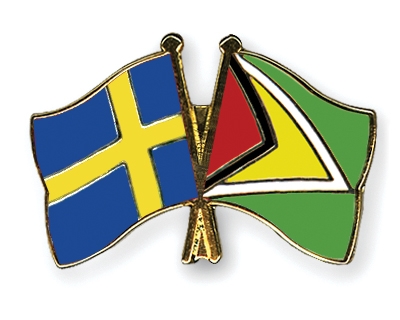 Fahnen Pins Schweden Guyana