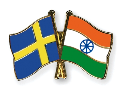 Fahnen Pins Schweden Indien
