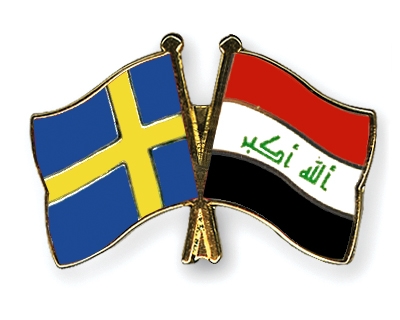 Fahnen Pins Schweden Irak