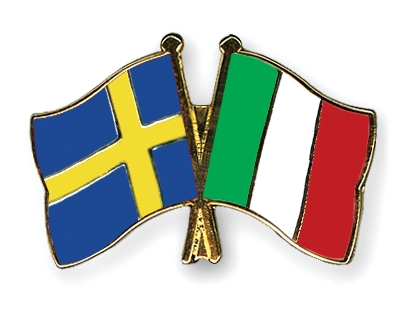Fahnen Pins Schweden Italien