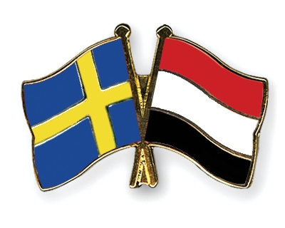 Fahnen Pins Schweden Jemen