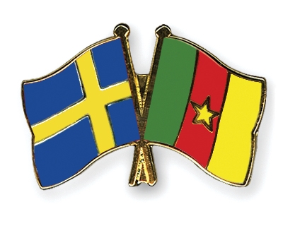 Fahnen Pins Schweden Kamerun
