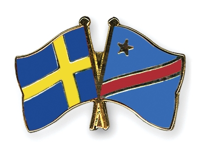 Fahnen Pins Schweden Kongo-Demokratische-Republik