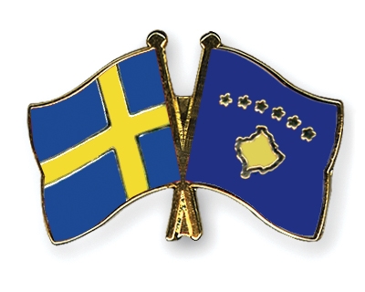 Fahnen Pins Schweden Kosovo