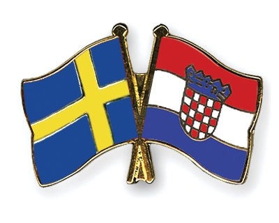 Fahnen Pins Schweden Kroatien