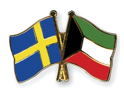 Fahnen Pins Schweden Kuwait