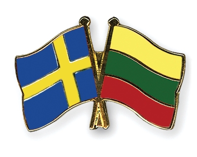 Fahnen Pins Schweden Litauen