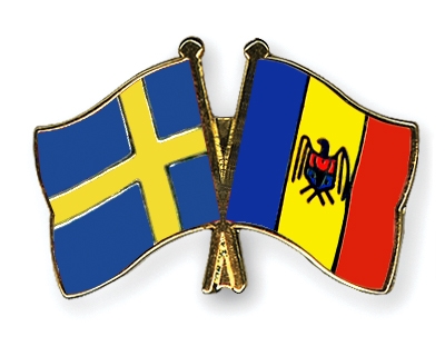 Fahnen Pins Schweden Moldau