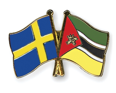 Fahnen Pins Schweden Mosambik
