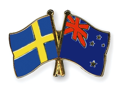 Fahnen Pins Schweden Neuseeland