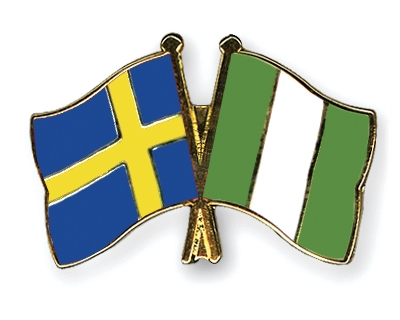 Fahnen Pins Schweden Nigeria