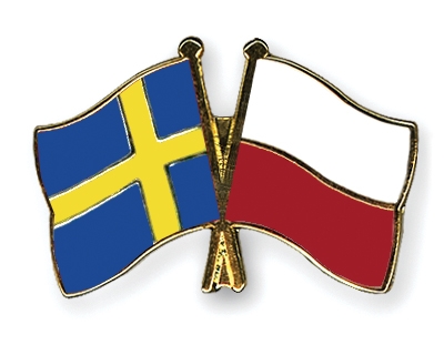 Fahnen Pins Schweden Polen