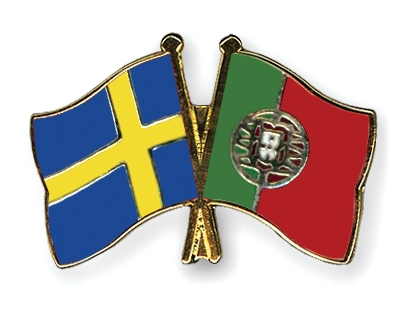 Fahnen Pins Schweden Portugal