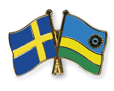 Fahnen Pins Schweden Ruanda