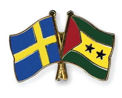 Fahnen Pins Schweden Sao-Tome-und-Principe