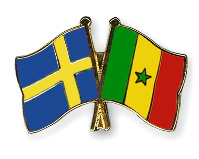 Fahnen Pins Schweden Senegal