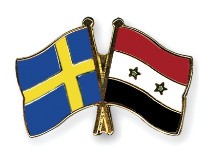 Fahnen Pins Schweden Syrien