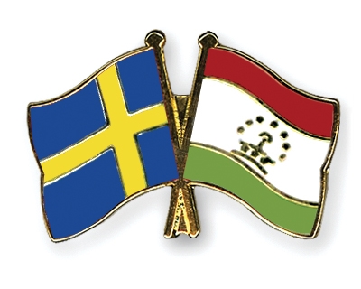 Fahnen Pins Schweden Tadschikistan