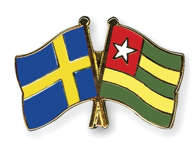 Fahnen Pins Schweden Togo