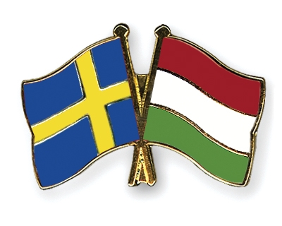 Fahnen Pins Schweden Ungarn