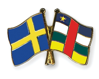 Fahnen Pins Schweden Zentralafrikanische-Republik