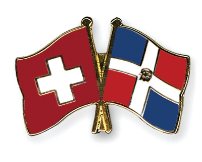 Fahnen Pins Schweiz Dominikanische-Republik