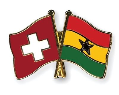 Fahnen Pins Schweiz Ghana