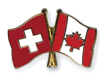Fahnen Pins Schweiz Kanada