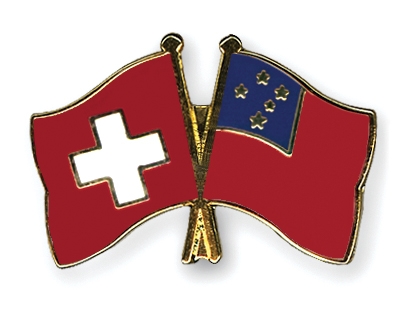 Fahnen Pins Schweiz Samoa