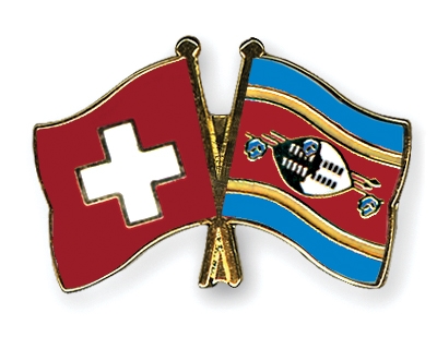 Fahnen Pins Schweiz Swasiland