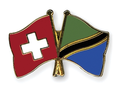 Fahnen Pins Schweiz Tansania