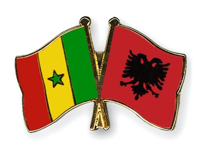 Fahnen Pins Senegal Albanien
