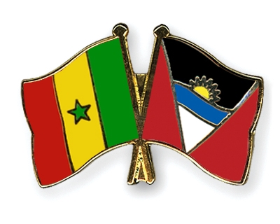 Fahnen Pins Senegal Antigua-und-Barbuda