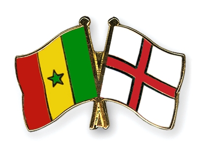 Fahnen Pins Senegal England