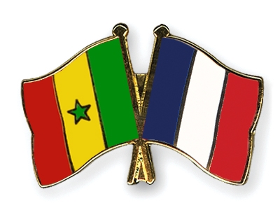 Fahnen Pins Senegal Frankreich