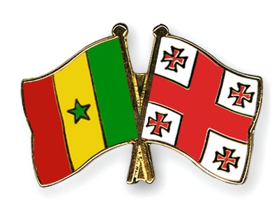Fahnen Pins Senegal Georgien