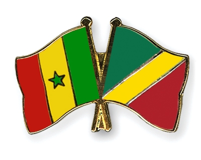 Fahnen Pins Senegal Kongo-Republik