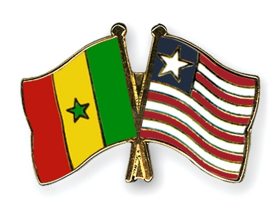 Fahnen Pins Senegal Liberia