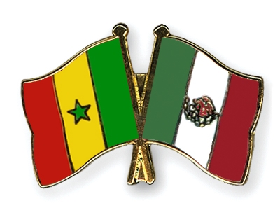 Fahnen Pins Senegal Mexiko