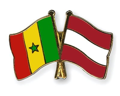Fahnen Pins Senegal sterreich
