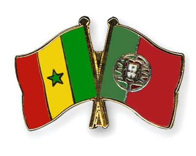 Fahnen Pins Senegal Portugal