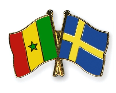 Fahnen Pins Senegal Schweden