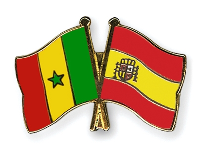 Fahnen Pins Senegal Spanien